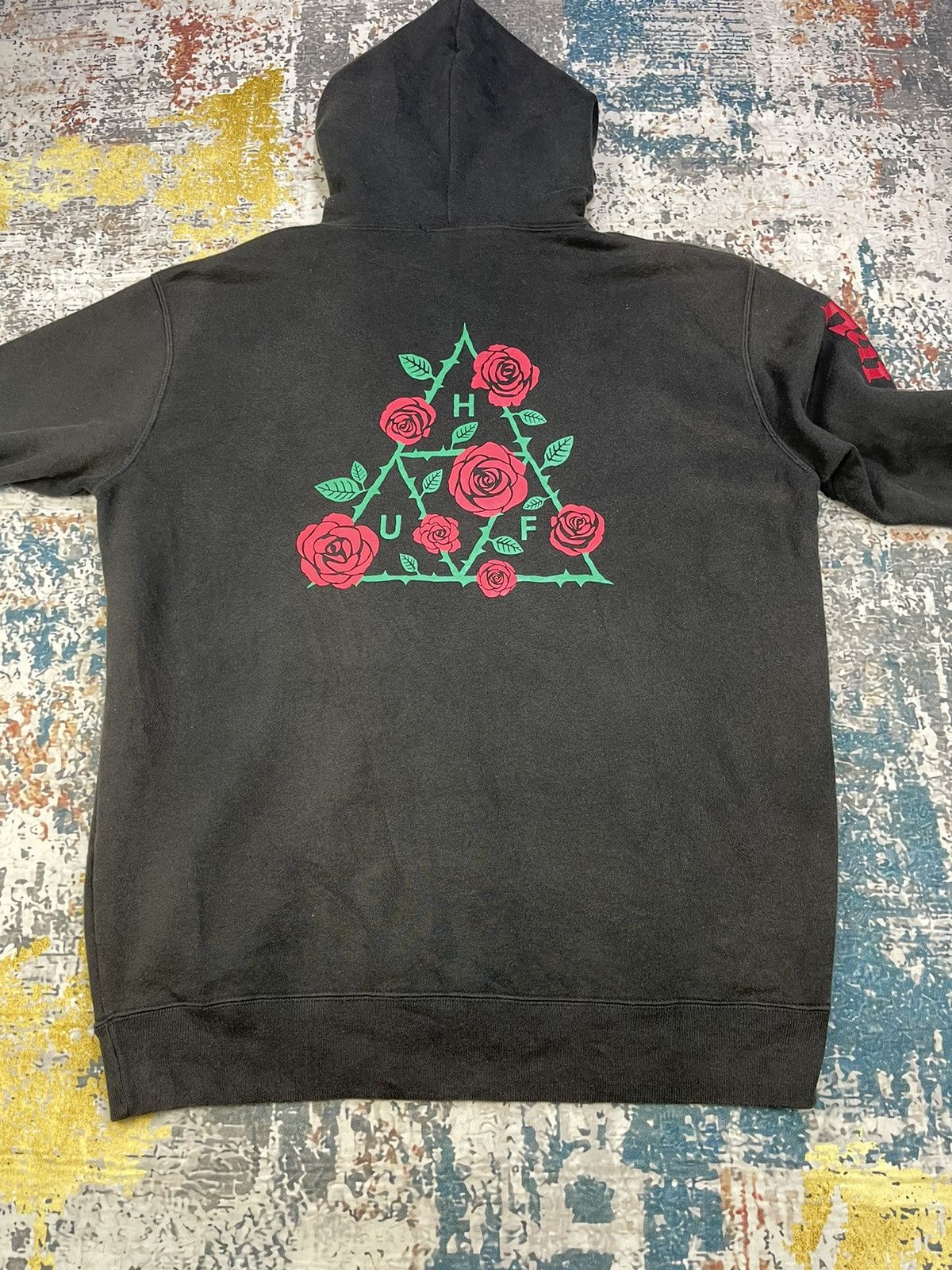 Huf HUF Worldwide Dystopia Roses Pull Over Hoodies Size US XL / EU 56 / 4 - 2 Thumbnail