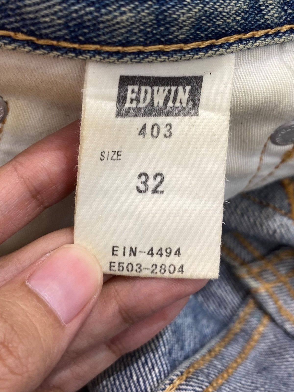 Edwin Edwin Whiskers Mud Wash Style Ripped Jeans Size US 34 / EU 50 - 11 Thumbnail