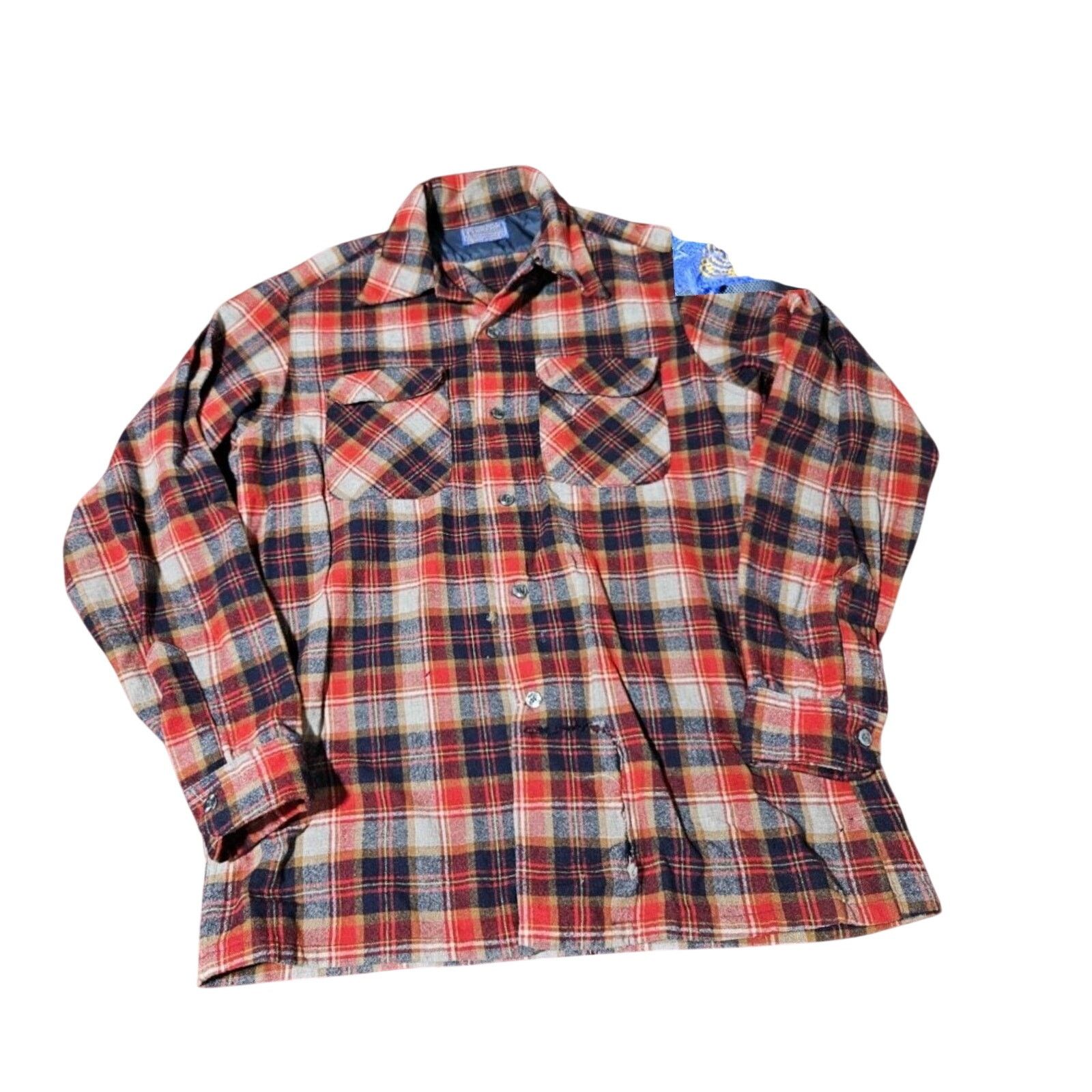 Pendleton 70s Pendleton Men L Wool Board Shirt USA Distressed Vintage Size US L / EU 52-54 / 3 - 2 Thumbnail