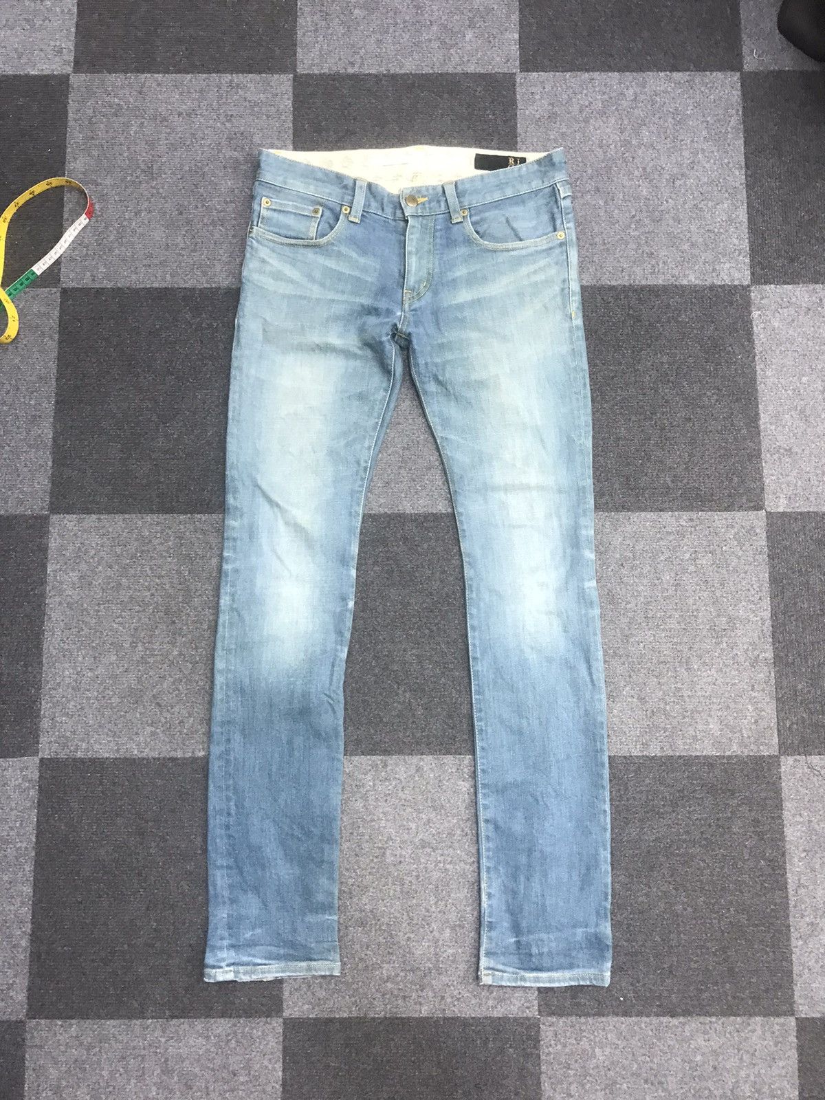 image of Rico Japanese Designer Low Rise Skinny Jeans in Sky Blue, Men's (Size 32)