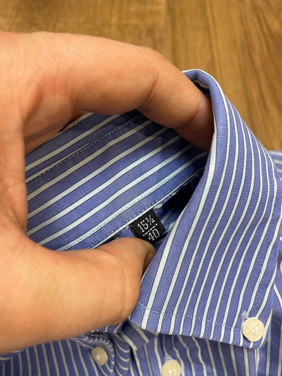 Balenciaga Vintage Balenciaga 90’s Y2K Button Ups Striped Blue Shirt Size US M / EU 48-50 / 2 - 9 Thumbnail