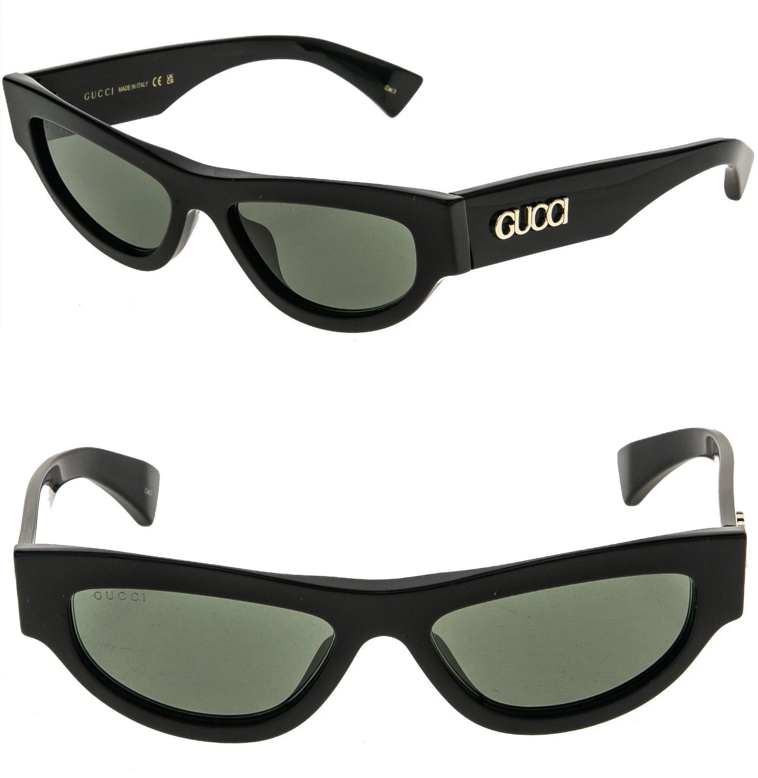 Gucci GUCCI 1834 Black Cat Narrow Sculpted Gg1834S Sunglasses 001 Size ONE SIZE - 1 Thumbnail