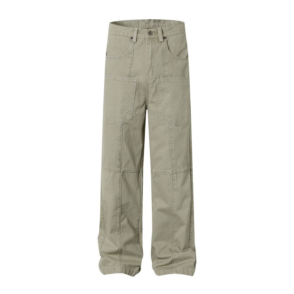 Japanese Brand × Jean American street split deconstruction stitching cargo jeans Size US 32 / EU 48 - 1 Thumbnail