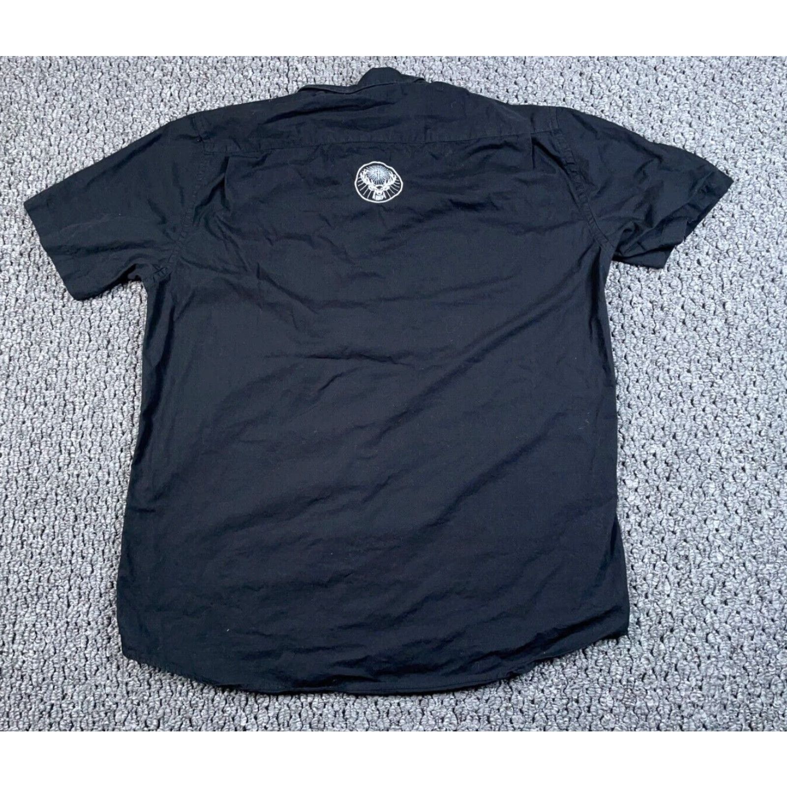 Vintage Jagermeister Embroidered Short Sleeve Shirt Adult Large Black Cotton Button-Up Mens Size US L / EU 52-54 / 3 - 2 Thumbnail