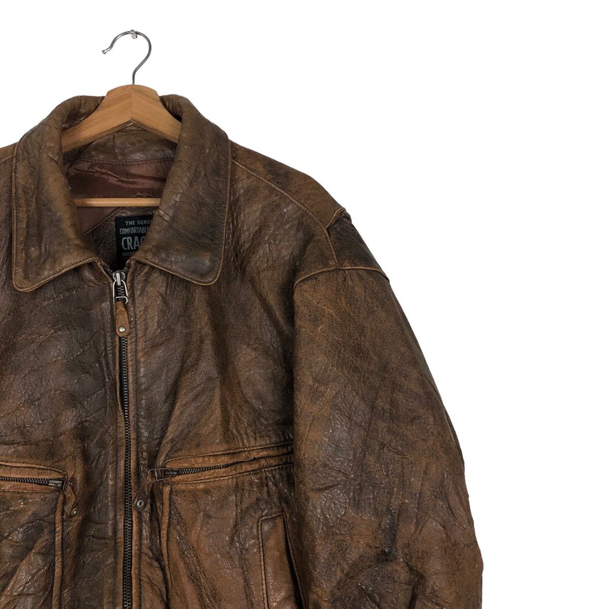 Japanese Brand 🔥Vintage Aviators Leather Jacket Crackers Mode Avant Garde Size US L / EU 52-54 / 3 - 6 Thumbnail