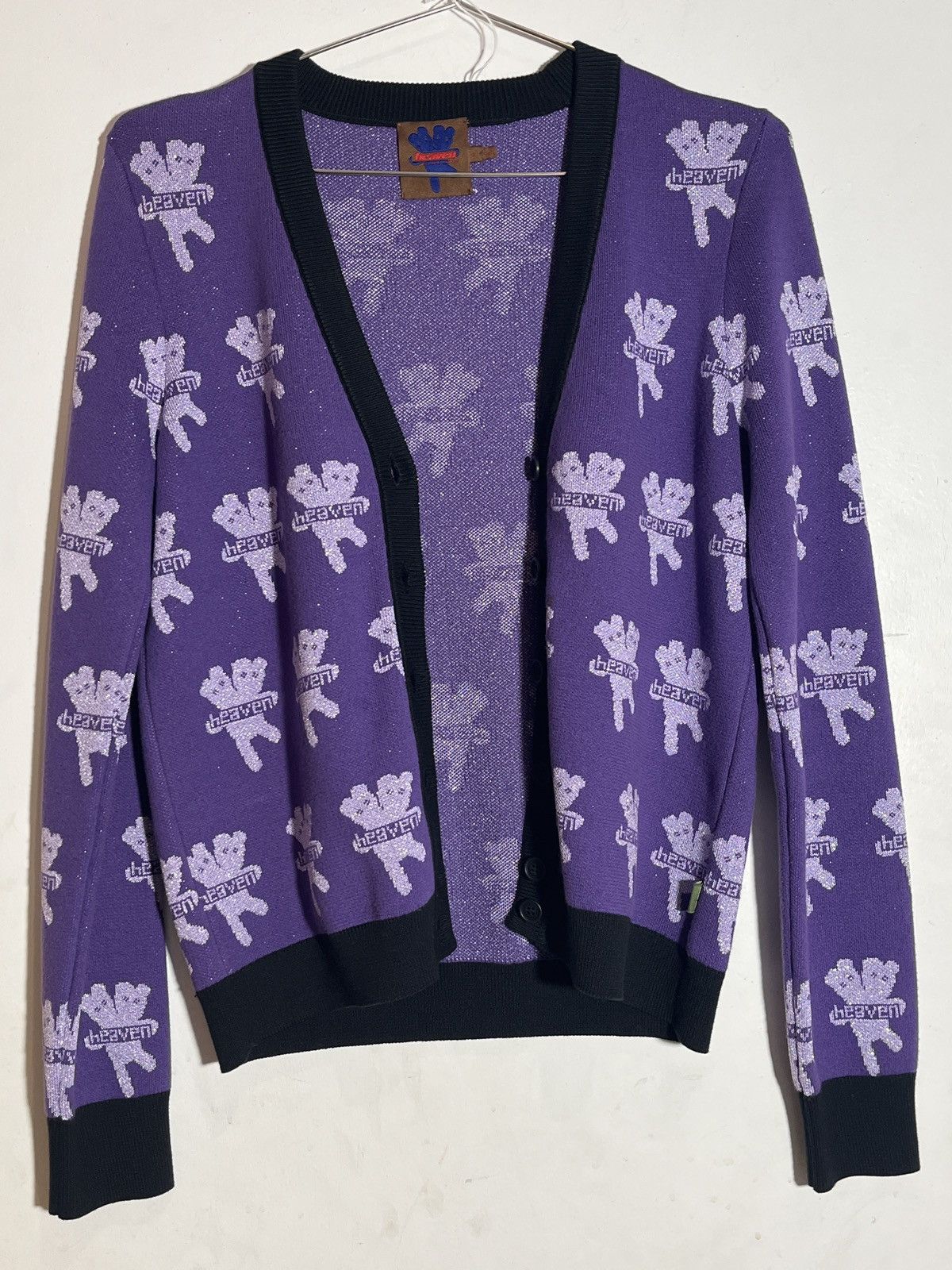 image of Heaven By Marc Jacobs Knit Cardigans in Purple/Black, Men's (Size Small)