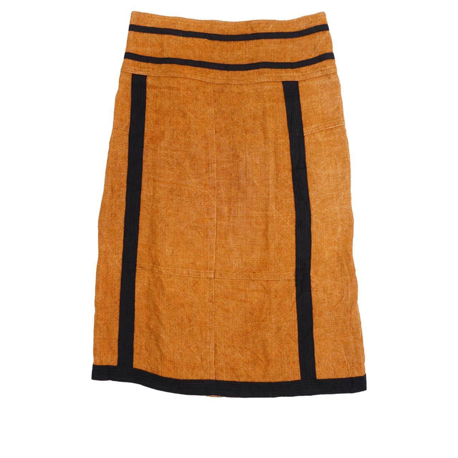 Dries Van Noten (S/M) DRIES VAN NOTEN SS14 Tied Waist A-line Skirt Size 32" / US 10 / IT 46 - 2 Thumbnail