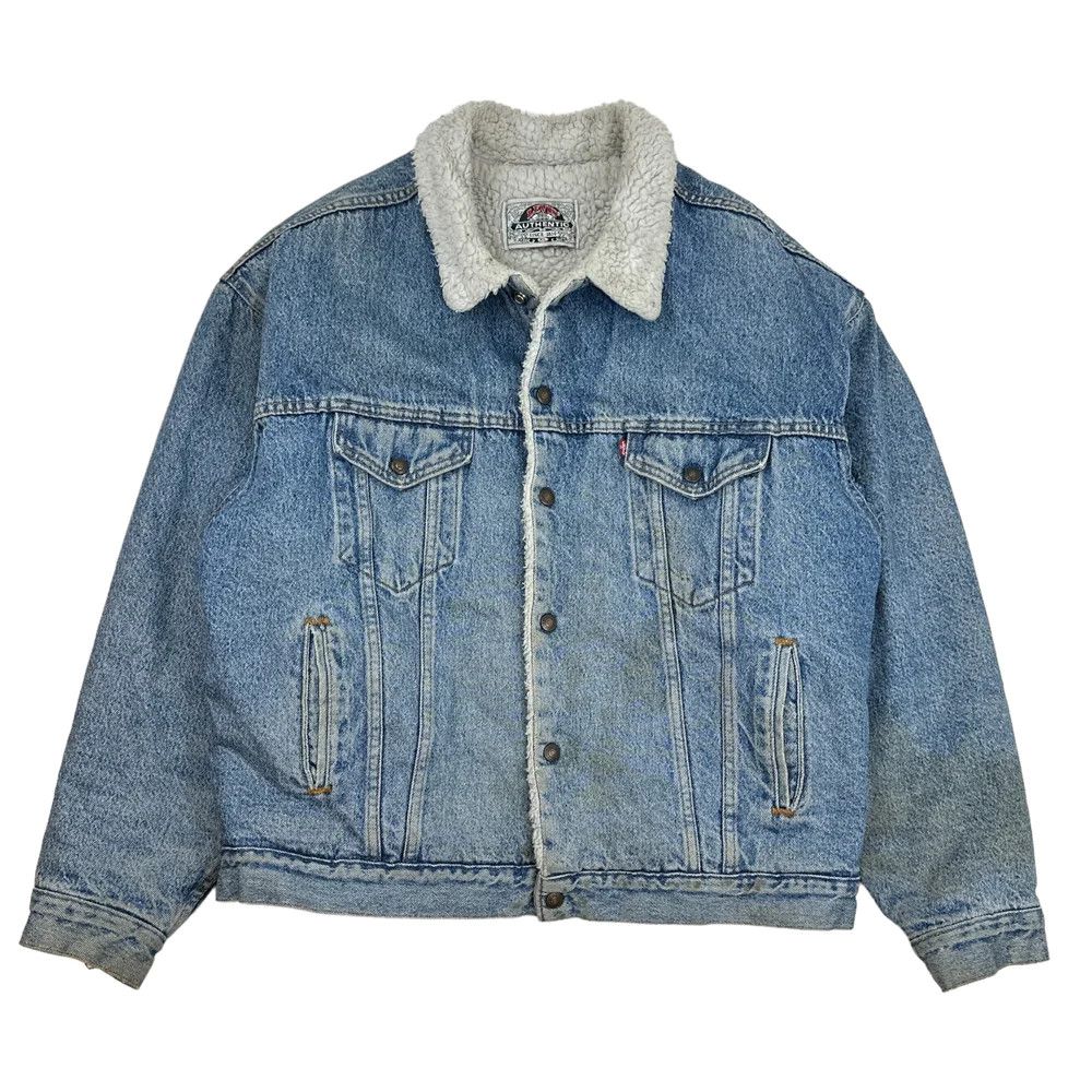 image of Levis Vintage Clothing Vintage Levis Sherpa Denim Jacket in Blue, Men's (Size XL)