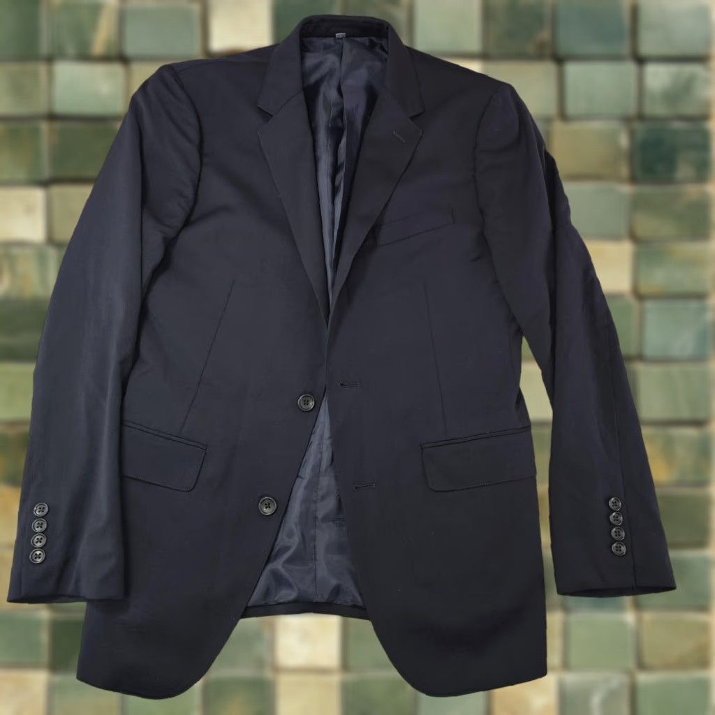 Bonobos Bonobos Sport Coat Mens 38R Navy Slim Fit Wool Spandex Two-Button Notch Lapel Jacket/Coat Size US XXS / EU 40 - 1 Thumbnail