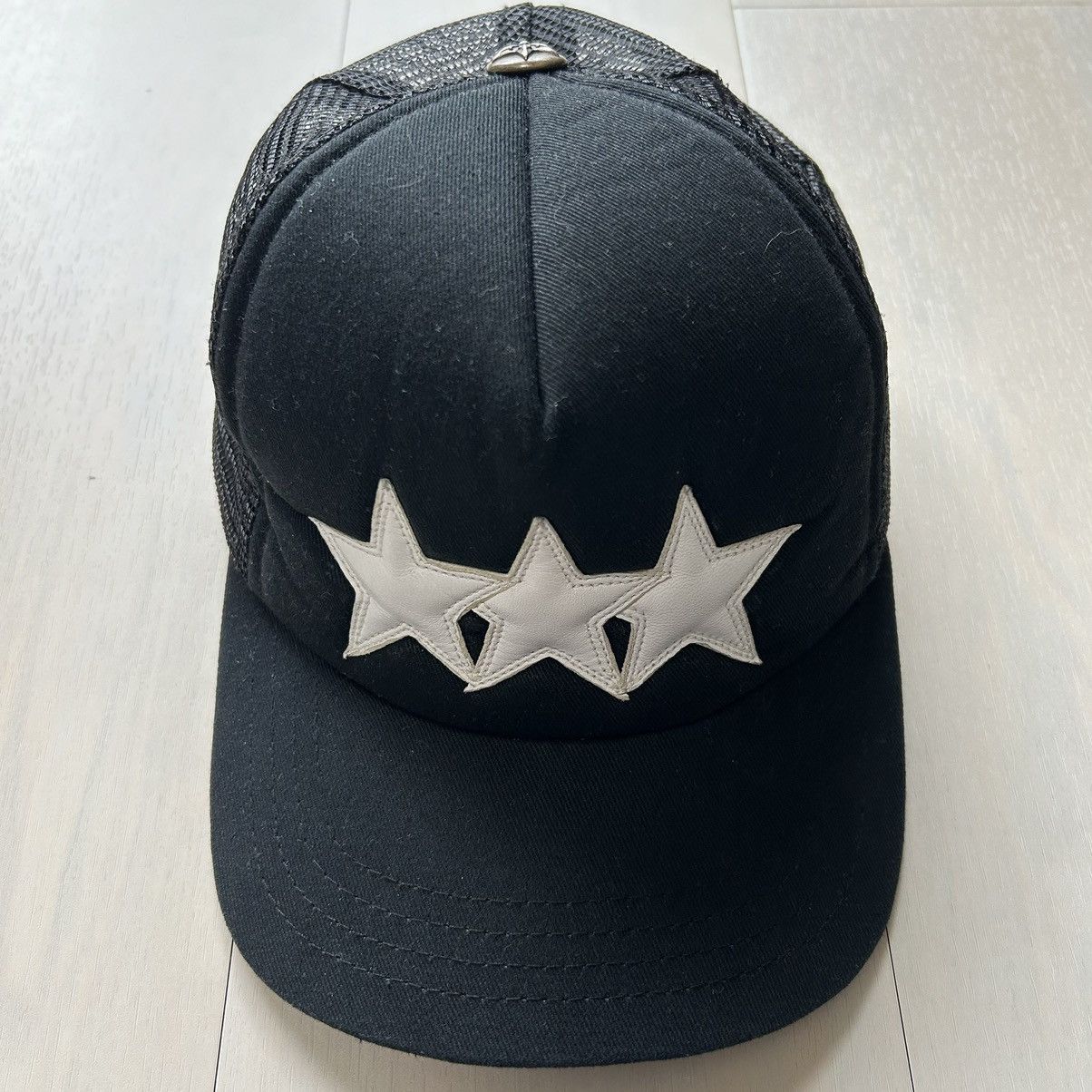 Chrome Hearts Leather Star Trucker Hat Black/White - US