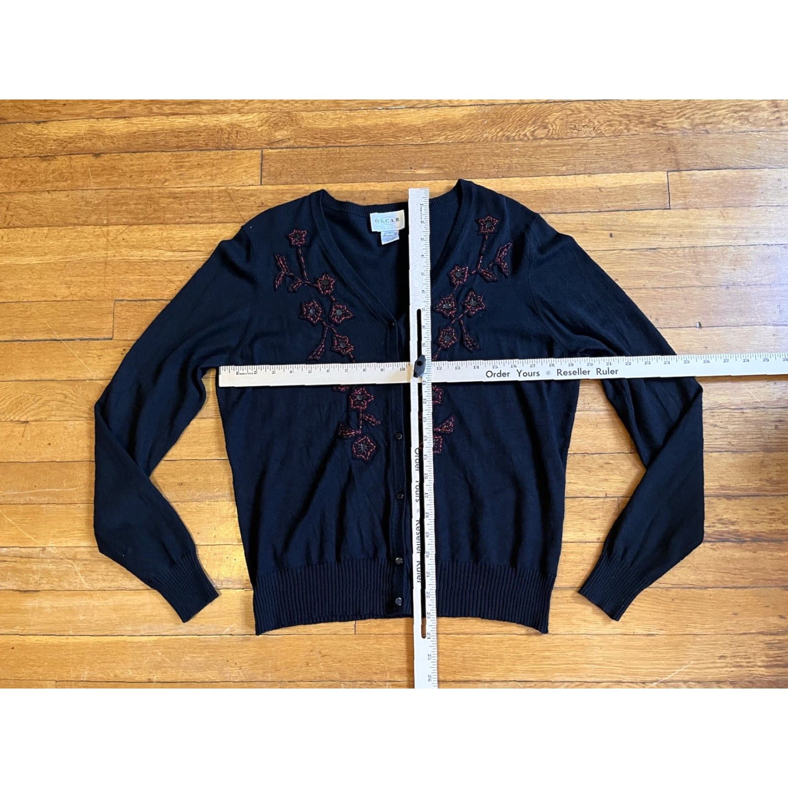Oscar De La Renta VINTAGE Oscar de la Renta Cardigan Sweater Women’s Medium Black Size M / US 6-8 / IT 42-44 - 7 Thumbnail