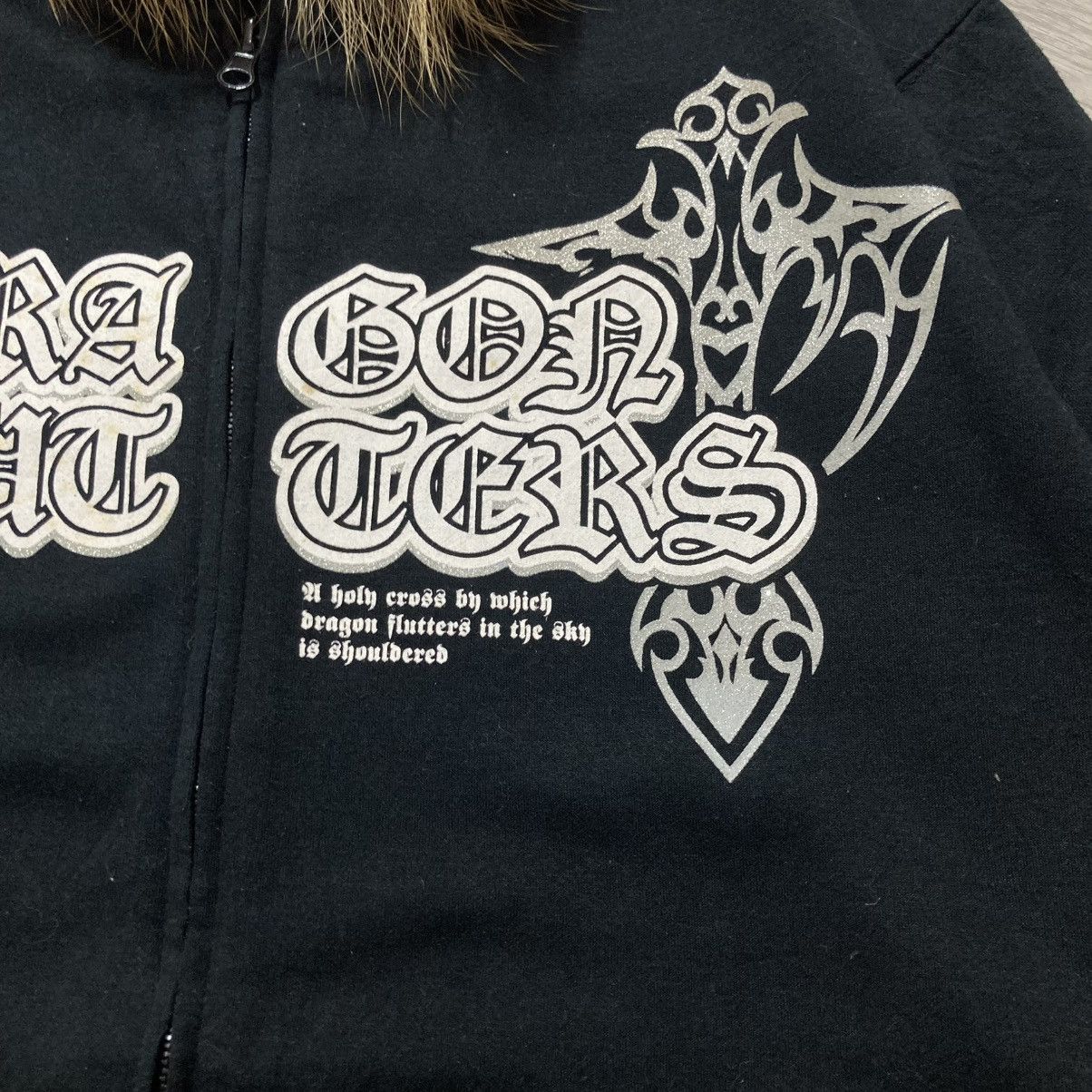 14th Addiction 2000s Beaumere Dagger Poem Grunge Punk Style Fur Ziphoodie Size US L / EU 52-54 / 3 - 5 Thumbnail
