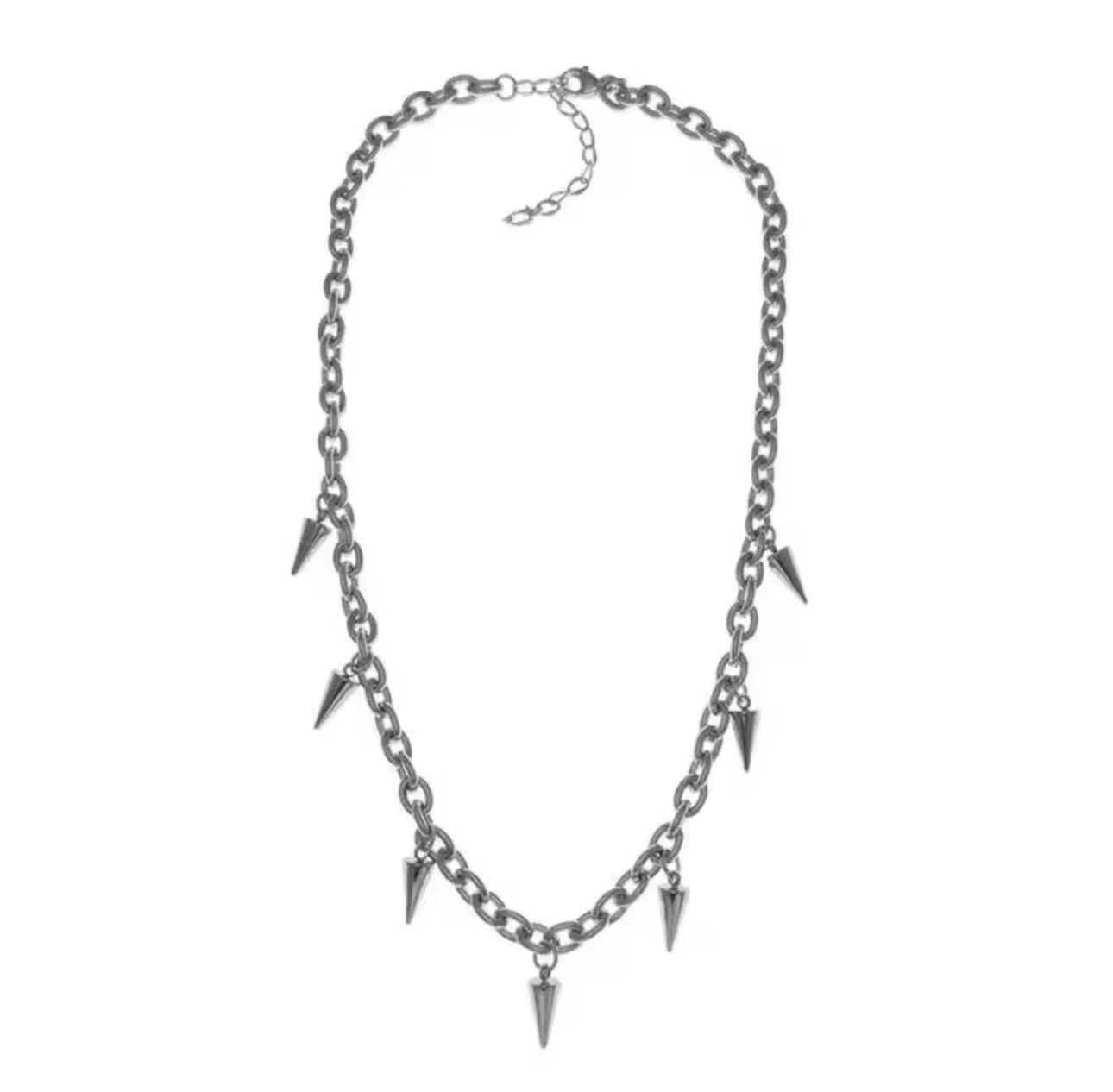 Jewelry Metal Rivet Pointed Choker Necklace Size ONE SIZE - 6 Thumbnail
