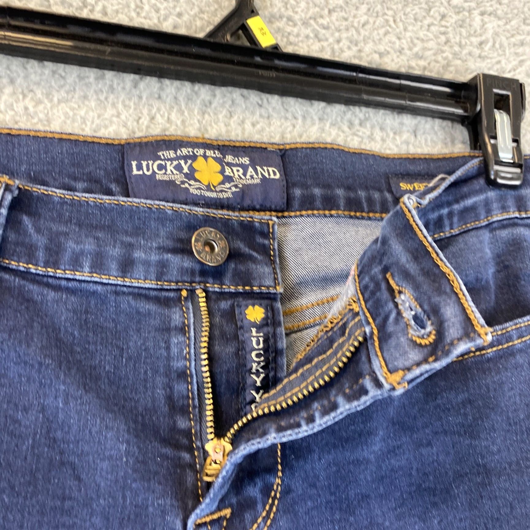 Lucky Brand Lucky Brand Women’s Skinny Jeans Dark Wash 6/28 W32 x L31 Blue Stretch Womens Size 28" / US 6 / IT 42 - 7 Thumbnail