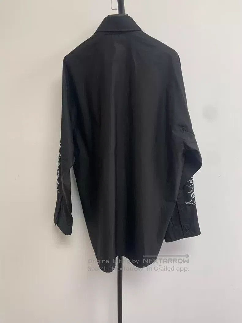 Balenciaga Balenciaga Printed Single Breasted Long Sleeve Shirt Black Size US M / EU 48-50 / 2 - 2 Thumbnail