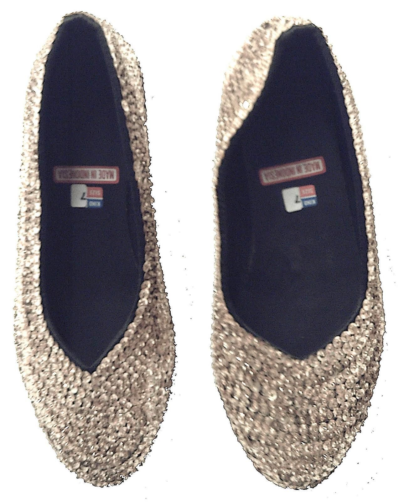 Designer Sequin Shoes/Slippers SILVER size 9/10 only Size US 9 / IT 39 - 1 Preview