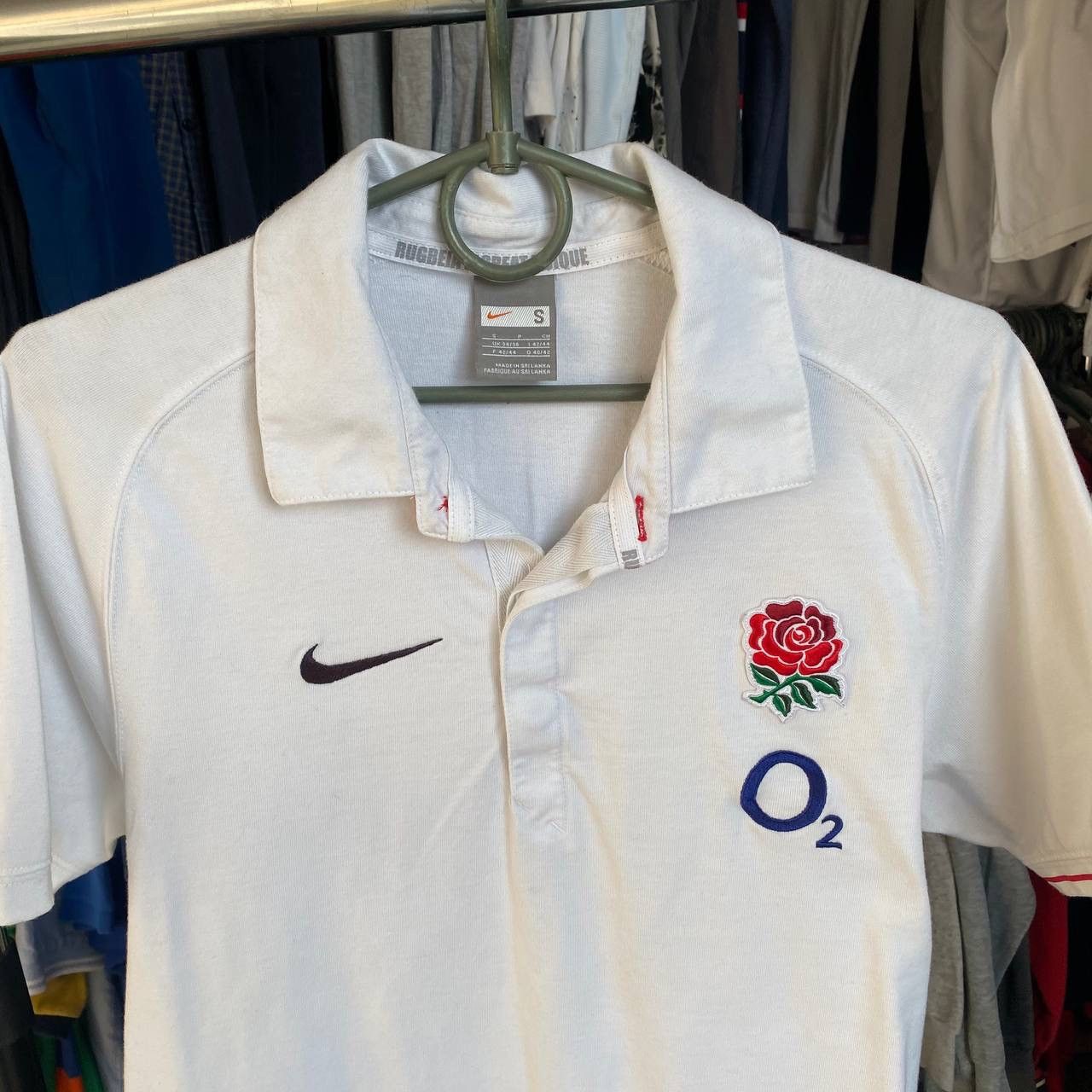 Nike × Vintage Vintage Nike England Rugby Small logo o2 polo Size US S / EU 44-46 / 1 - 2 Thumbnail