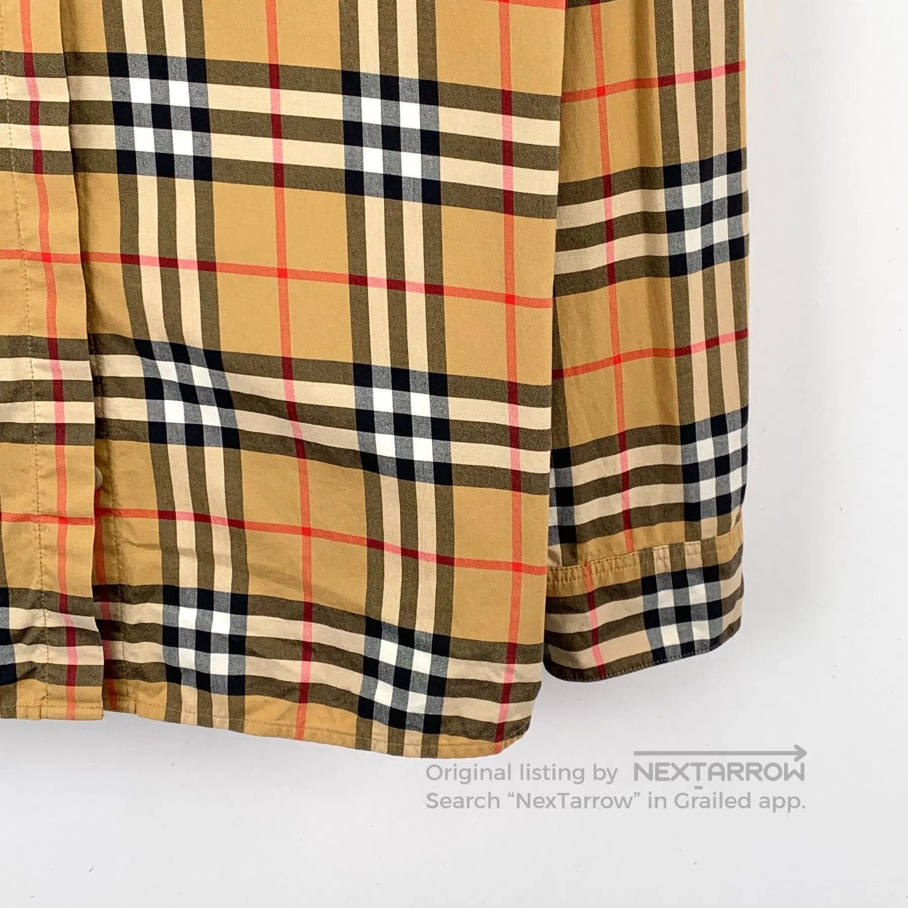 Burberry Burberry Brown classic plaid design cotton lapel long-slee Size US XS / EU 42 / 0 - 4 Thumbnail