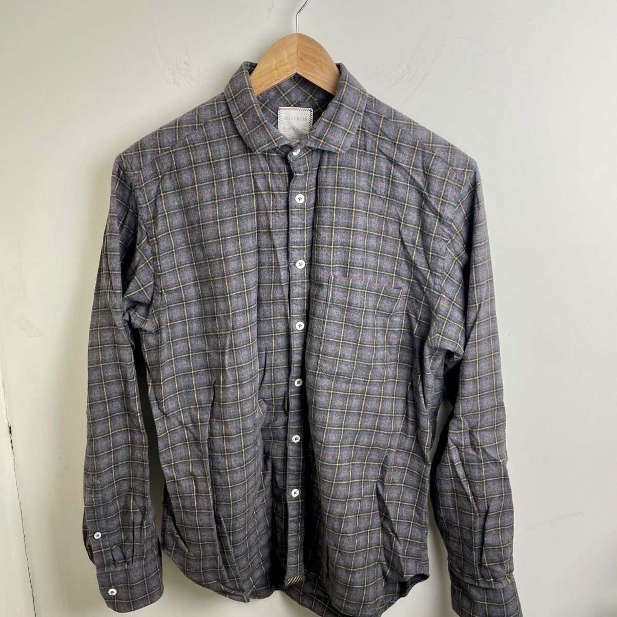Billy Reid Plaid Cotton Shirt Made in Italy Size US M / EU 48-50 / 2 - 1 Thumbnail