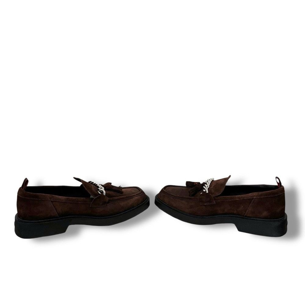Hugo HUGO Iker Brown Suede Slip-On Tassel Square Toe Loafers Size US 8.5 / EU 41-42 - 6 Thumbnail