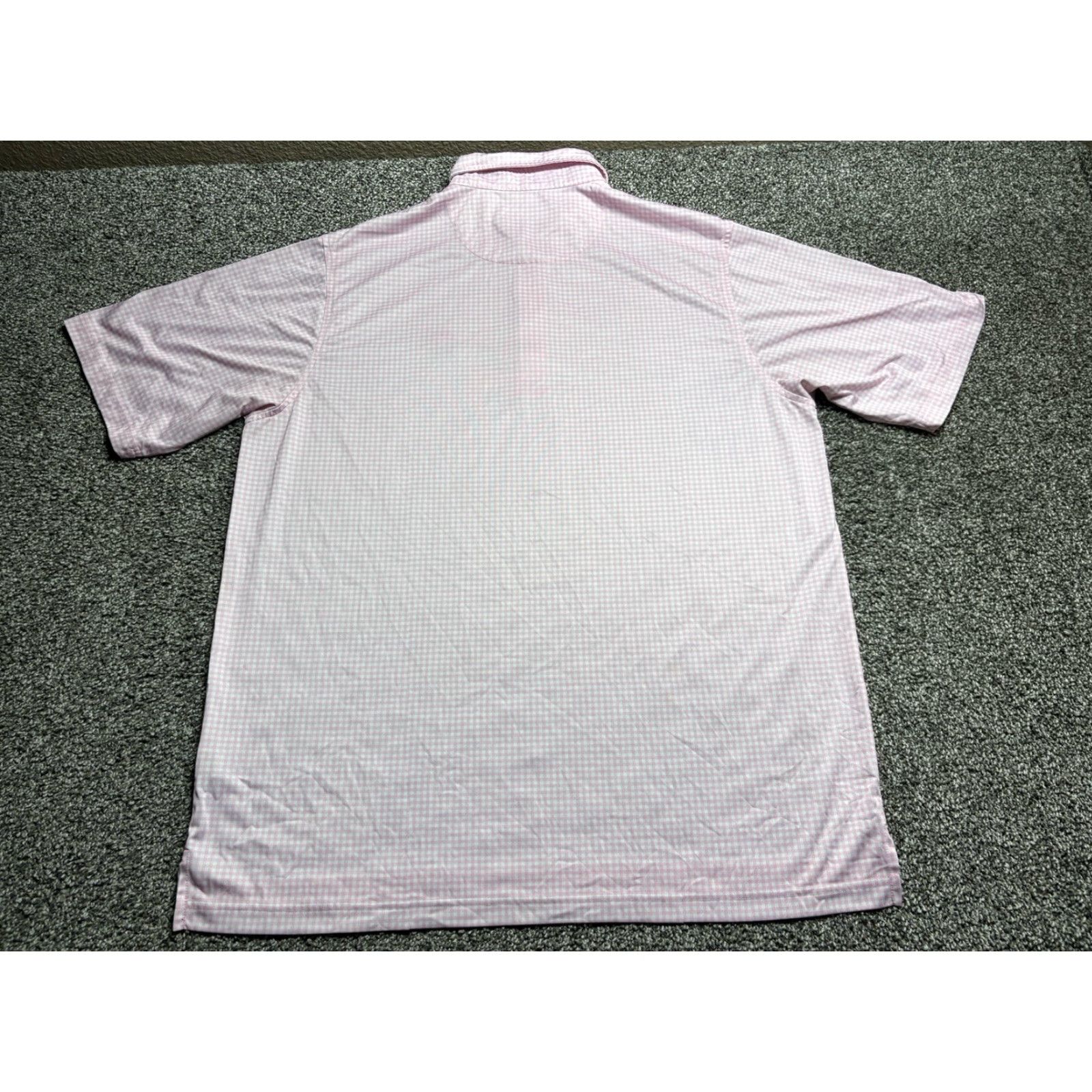 Vintage Donald Ross Polo Shirt Mens Large Pink Gingham Check Performance Golf Shirt Size US L / EU 52-54 / 3 - 6 Thumbnail