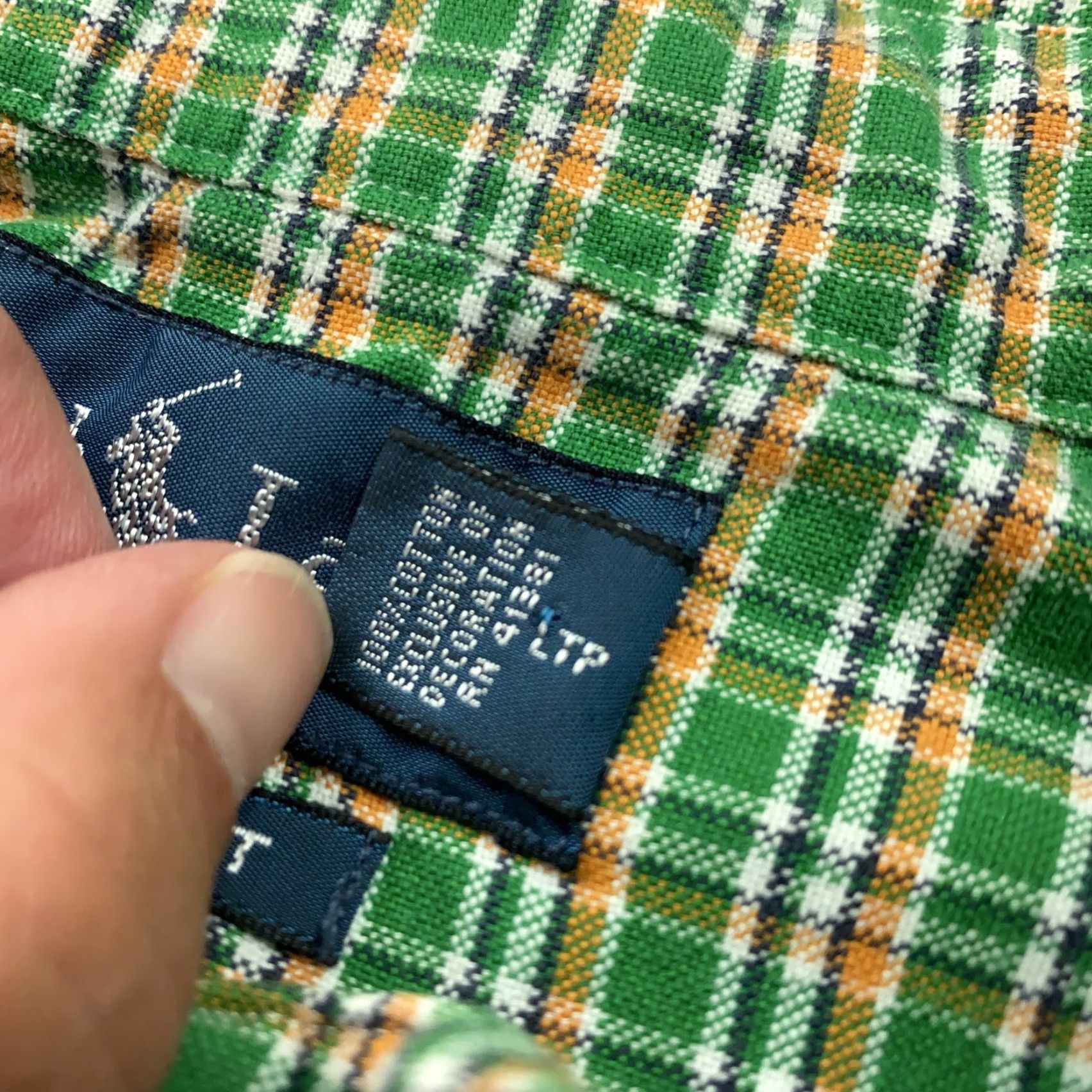 Ralph Lauren RALPH LAUREN Men's XL Green Orange Plaid Classic Fit Long Sleeve Button-Up Casual Shirt Size US XL / EU 56 / 4 - 5 Thumbnail