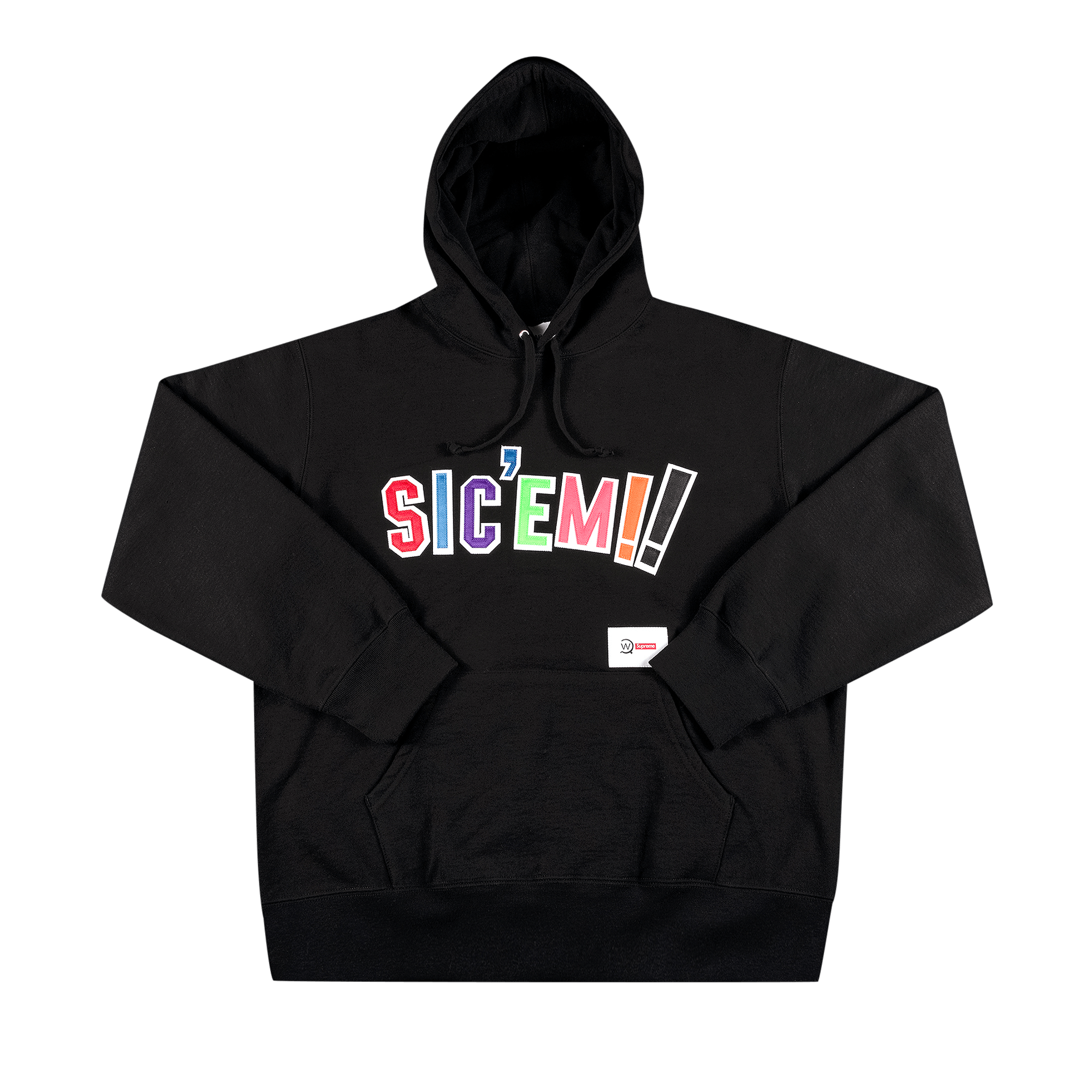 image of Supreme X Wtaps Sicem! Hooded Sweatshirt Black, Men's (Size Medium)