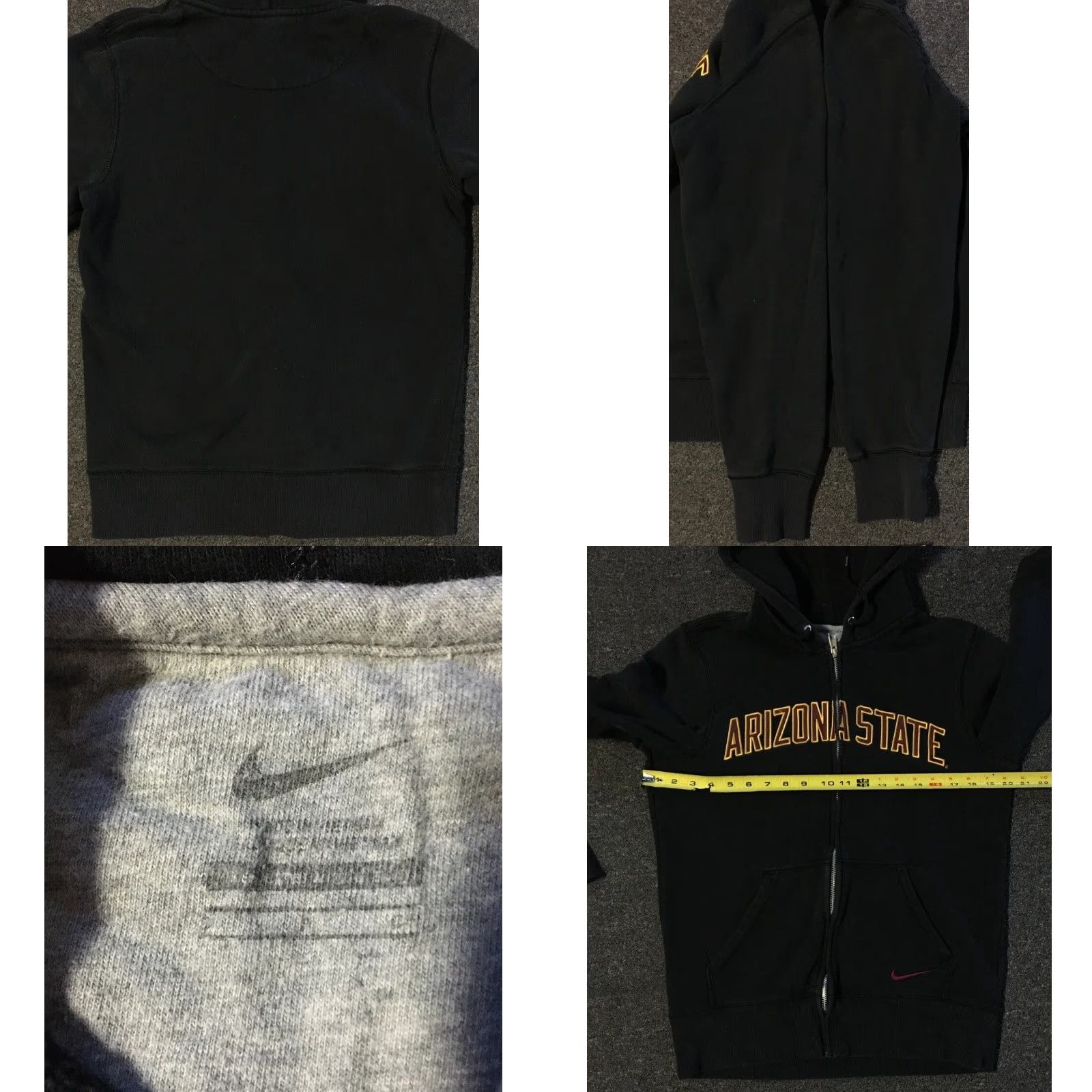 Nike VINTAGE Nike Arizona State ASU Faded Swoosh Hoodie S College Track Grunge PE Rap 90s Size US S / EU 44-46 / 1 - 8 Thumbnail