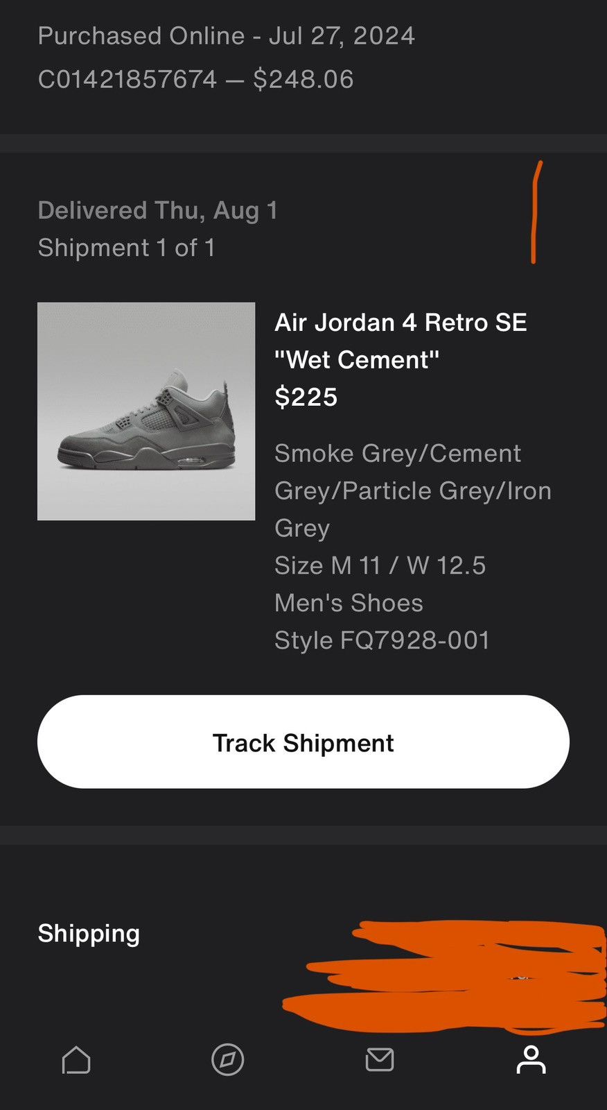 Jordan Brand Air Jordan 4 SE 'Wet Cement' (2024) Size US 11 / EU 44 - 6 Thumbnail