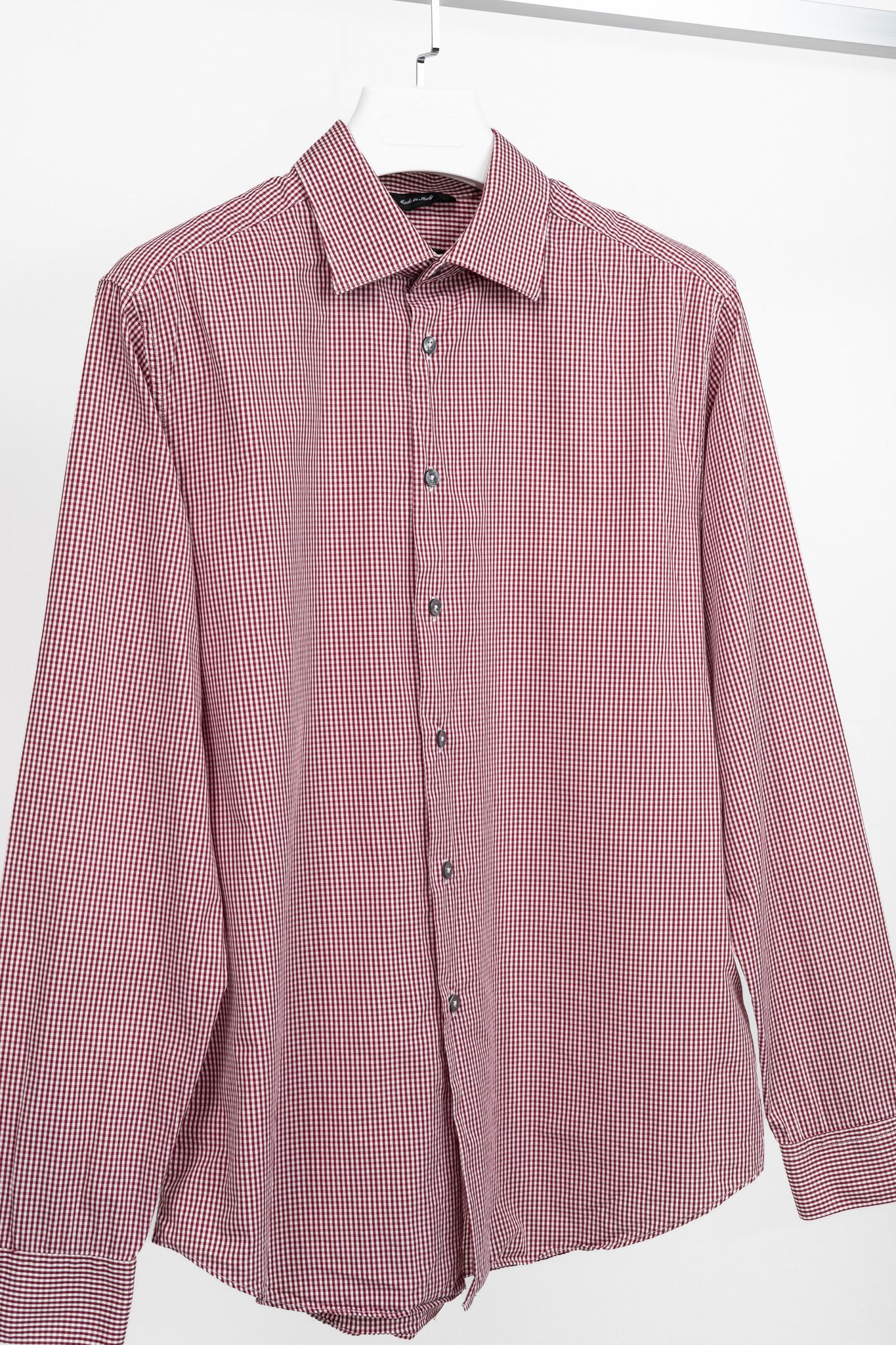 Paul Smith Paul Smith Byard Red & White Gingham Poplin Buttoned Shirt Size US L / EU 52-54 / 3 - 3 Thumbnail