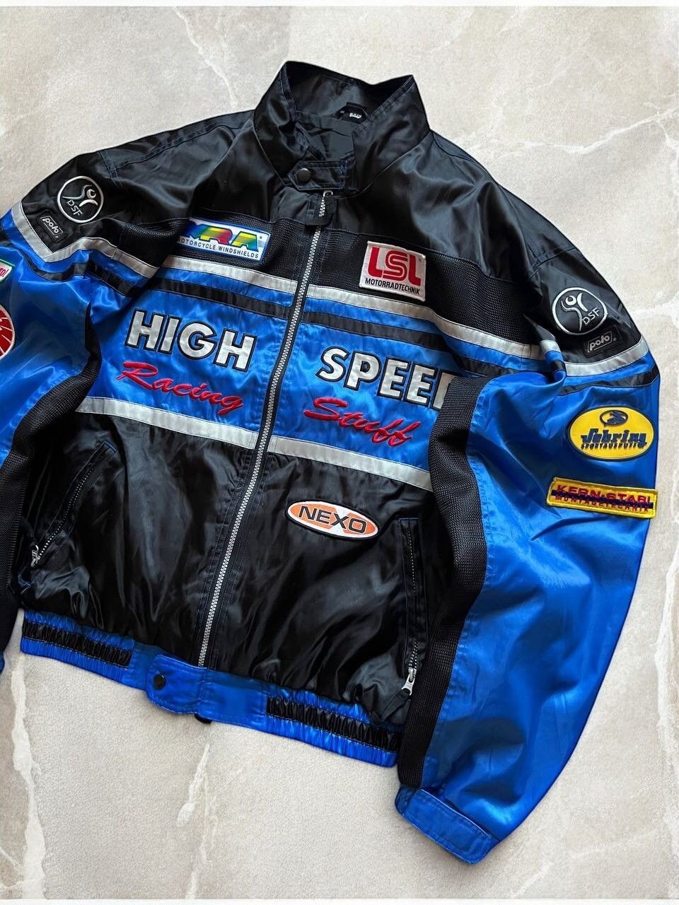 Vintage Vintage RACING JACKET SPEED MOTOBIKE Protective Shoulders Size US XL / EU 56 / 4 - 10 Thumbnail