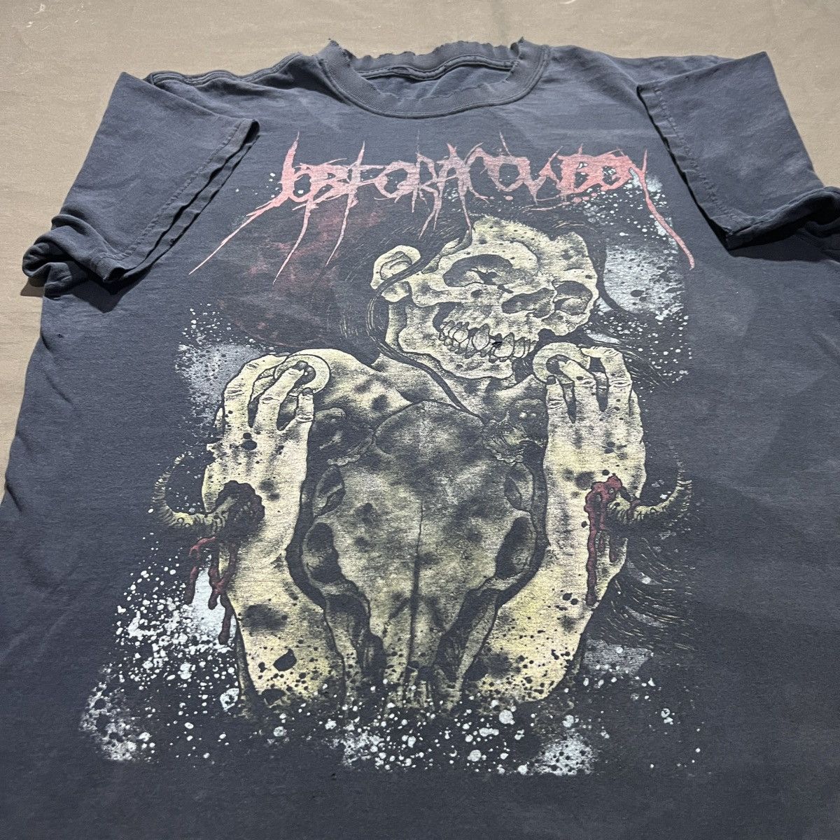 Vintage Y2K Job for a Cowboy Death metal Distressed Thrashed Faded Size US XL / EU 56 / 4 - 5 Thumbnail