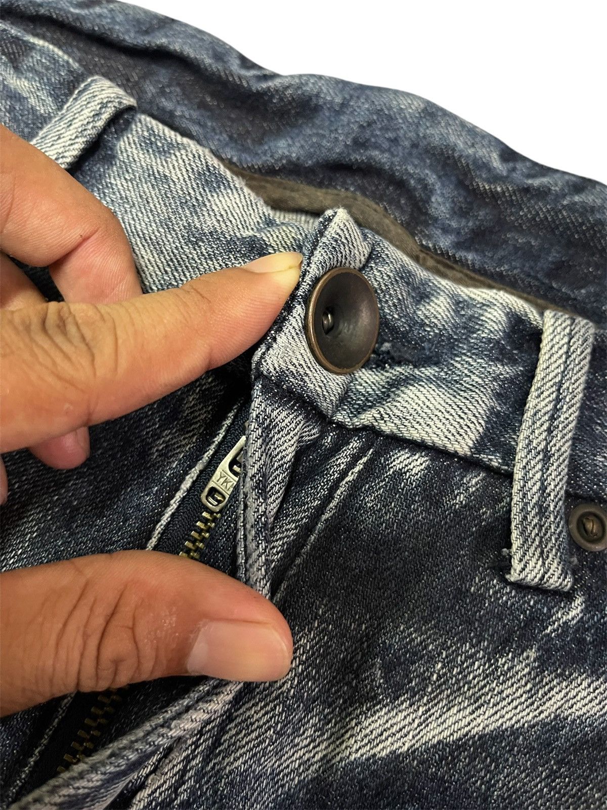 If Six Was Nine HOT ITEM🔥RARE JOHNY WOLF WHISKER ACID WASH FLARE DENIM JEANS Size US 31 - 4 Thumbnail