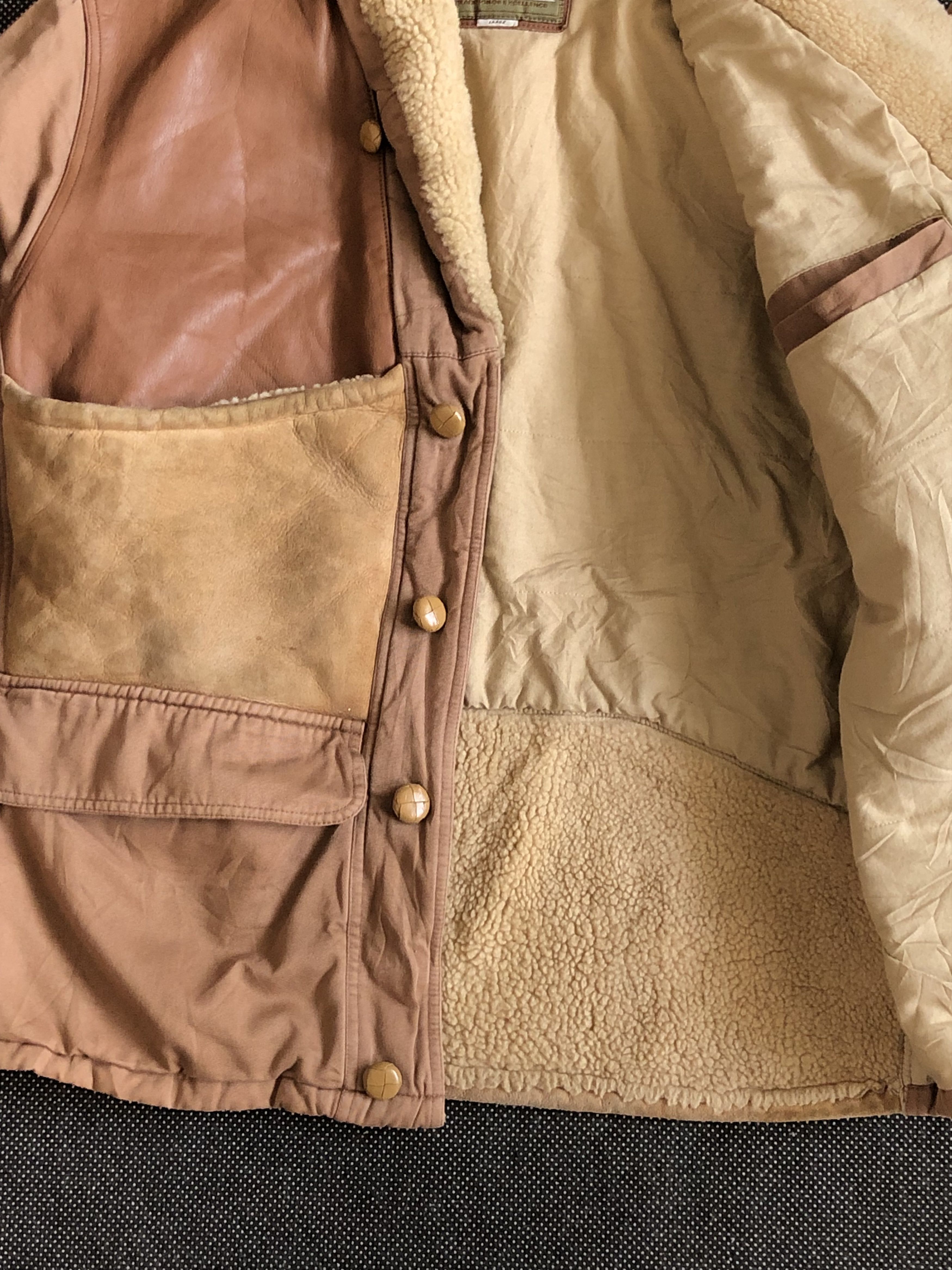 Chevignon RARE🔥VINTAGE CHEVIGNON YOKES LEATHER SHEARLING JACKET Size US XL / EU 56 / 4 - 8 Thumbnail