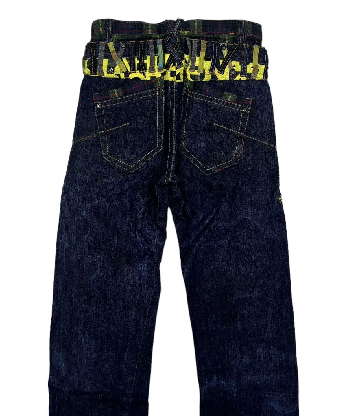 If Six Was Nine DOUBLE WAIST🔥SORRIDERE FADED BLUE JEANS DISTRESS DENIM Size US 27 - 6 Thumbnail