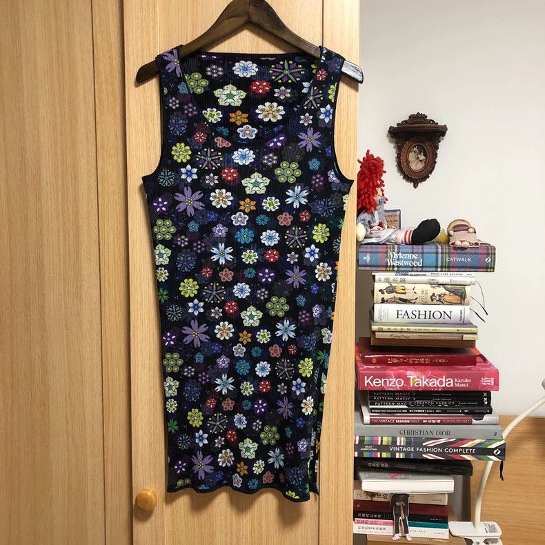 Issey Miyake Issey Miyake size:one size Black floral print dress Size XS / US 0-2 / IT 36-38 - 1 Thumbnail