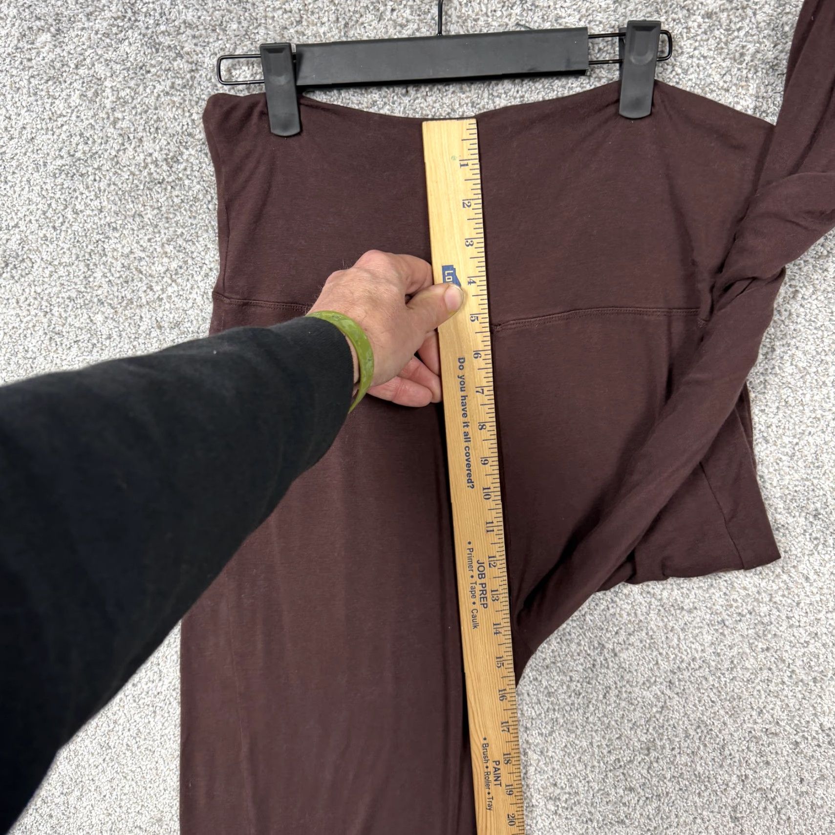 Vintage Newport News Womens Pants M 30x28.5 Brown Straight Pull On Lounge Travel Stretch Jersey Dress Size 32" / US 10 / IT 46 - 5 Thumbnail