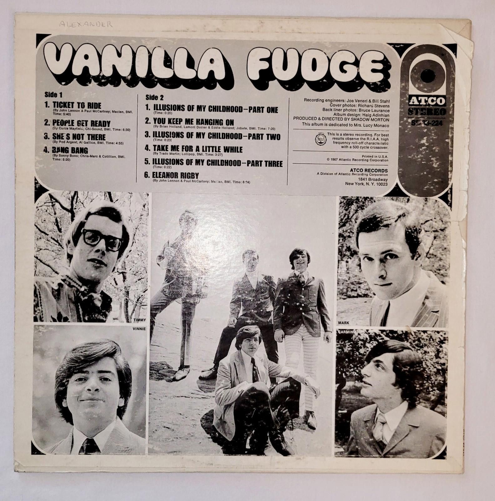 Designer Vanilla Fudge Self Titled Vinyl record ATCO SD33-224 Size ONE SIZE - 2 Thumbnail