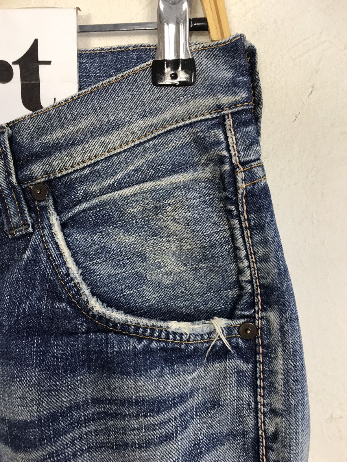 Japanese Brand × Johnbull × Vintage Vintage John Bull Selvedge Workwear Design Denim Jeans Size US 30 / EU 46 - 8 Thumbnail