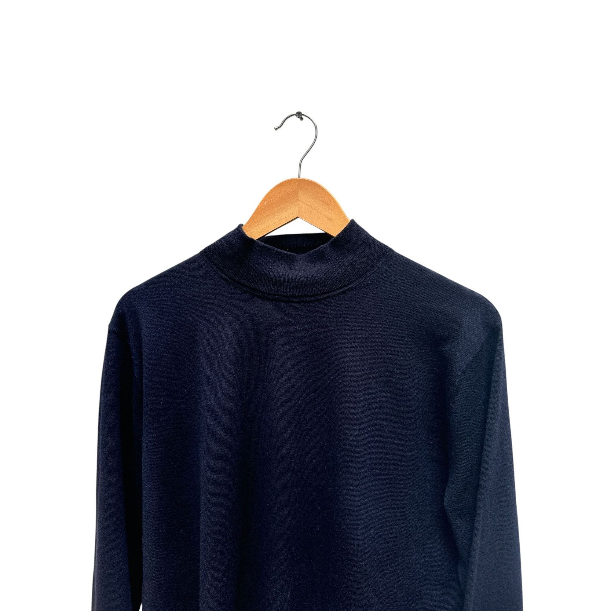 Dries Van Noten Merino Wool Navy Rollneck Sweater Size US XL / EU 56 / 4 - 2 Thumbnail