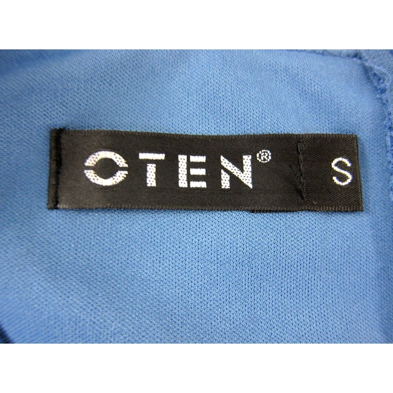 Vintage NWT OTEN Blue Stretch V-Neck Sleeveless Asymmetric Sheath Wrap Dress Small Size S / US 4 / IT 40 - 5 Thumbnail