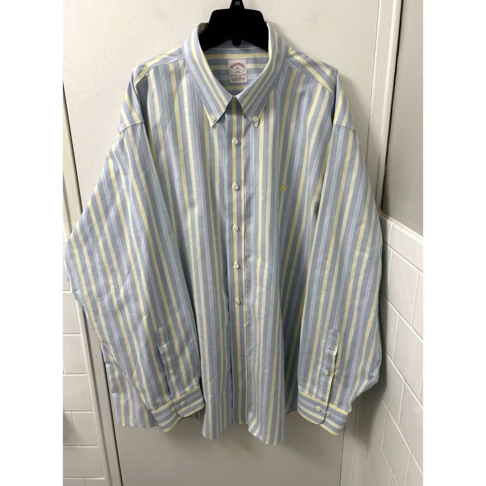 Brooks Brothers Brooks Brothers The Original Polo Shirt Mens 2XL Blue Striped Supima Cotton L/S Size US XXL / EU 58 / 5 - 2 Thumbnail