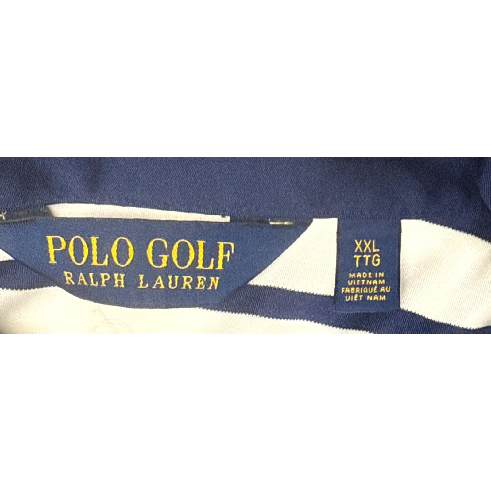 Ralph Lauren VINTAGE Polo Golf Ralph Lauren Shirt Striped Polo 2XLT Mens White 2018 PGA Championship Bellerive Men’s Big & Tall Size US XXL / EU 58 / 5 - 6 Thumbnail