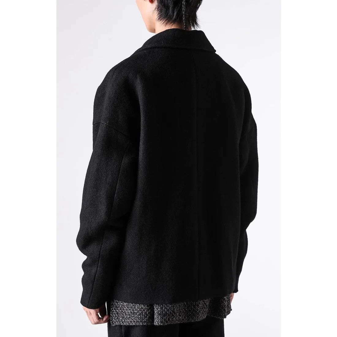 Devoa DEVOA Loose Fit Jacket Linen / Virgin Wool （BLACK） Size US L / EU 52-54 / 3 - 20 Thumbnail