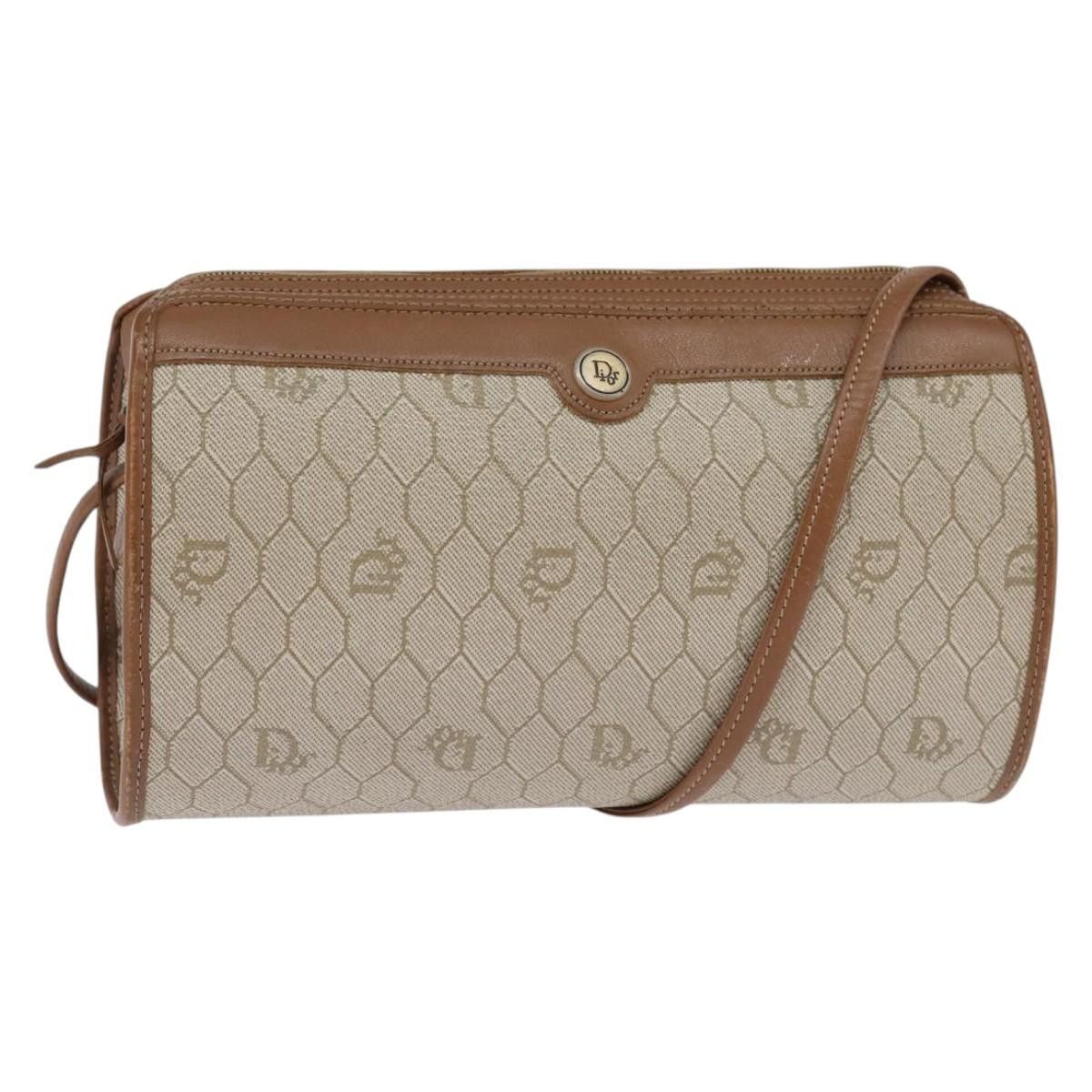 Dior DIOR Honeycomb Canvas Shoulder Bag Pvc Beige Gold Size ONE SIZE - 1 Thumbnail