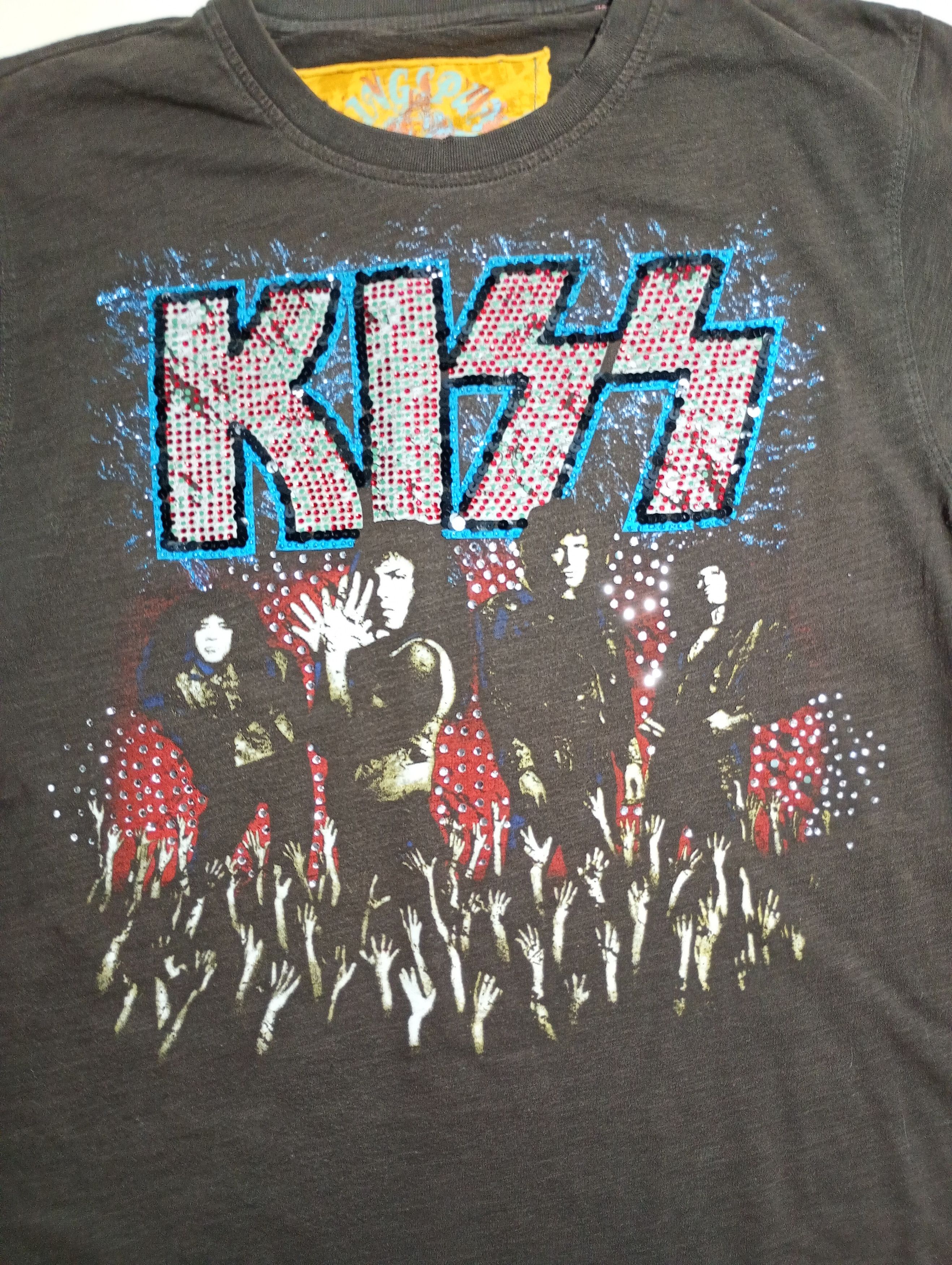 Band Tees × KISS × Ringspun Kiss Ringspun T-Shirt Y2K Vintage Size US L / EU 52-54 / 3 - 5 Thumbnail