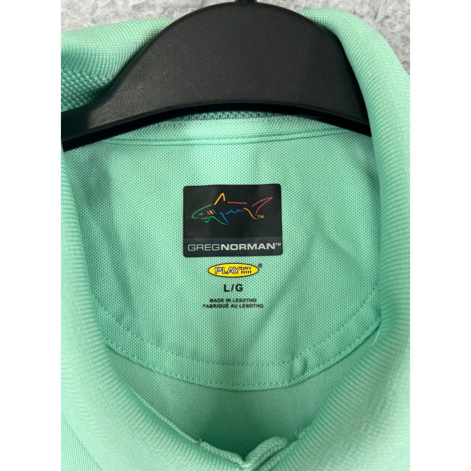 Vintage Greg Norman Polo Shirt Men Large Green Golf Polo Shirt Mens Regular Green Greg Norman Play Dry Shark Golf Short Sleeve Polyester Polo Shirt Size US L / EU 52-54 / 3 - 3 Thumbnail
