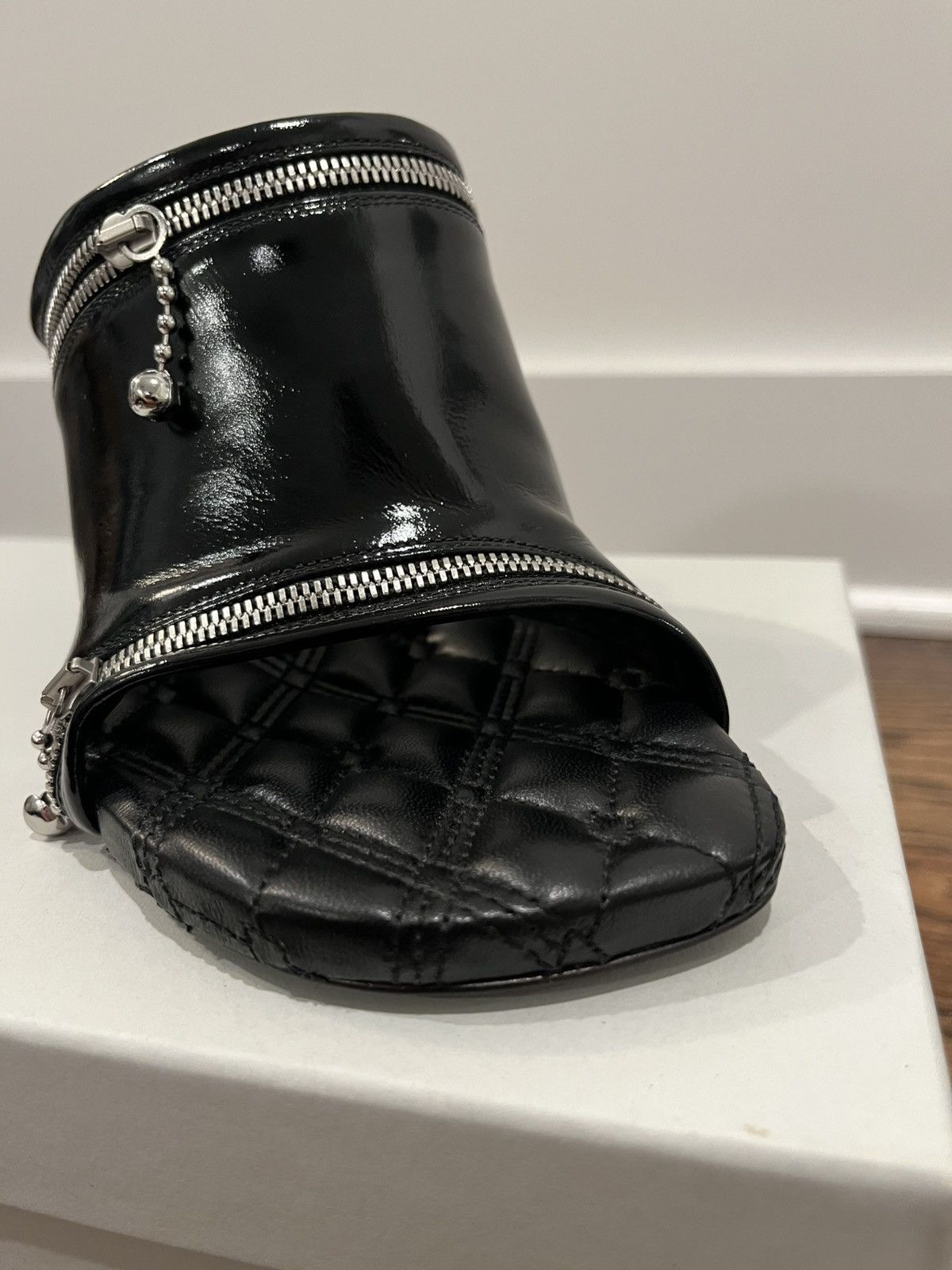 Burberry Burberry Leather Peep Sandals Size US 7 / IT 37 - 11 Thumbnail