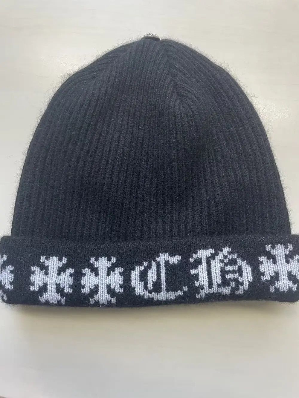 Chrome Hearts Chrome Hearts Cashmere CH Cross LOGO Black Beanie Size ONE SIZE - 4 Thumbnail