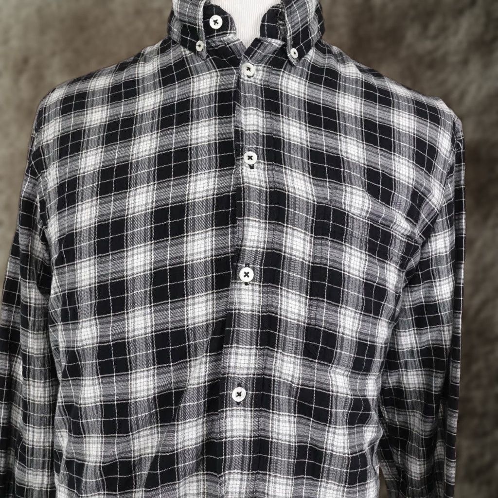 Billy Reid VINTAGE Billy Reid Shirt Mens L Black Plaid Long Sleeve Button-Up Standard Fit Size US L / EU 52-54 / 3 - 1 Thumbnail
